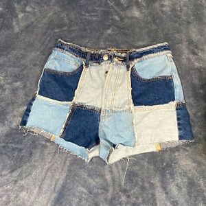 Wild Fable Patched Jean Shorts